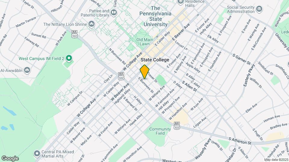 235 S Burrowes St Map and Location Details