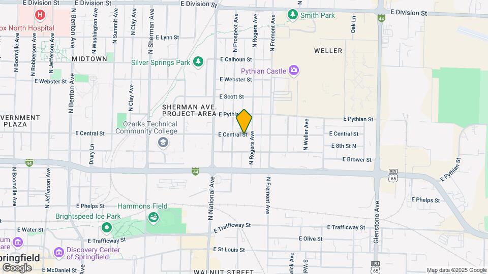 1322 E Central St Map and Location Details