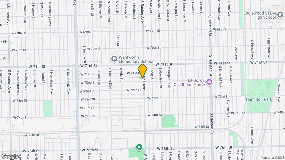7152 S Racine Ave Mapa y Detalles de la Ubicación
