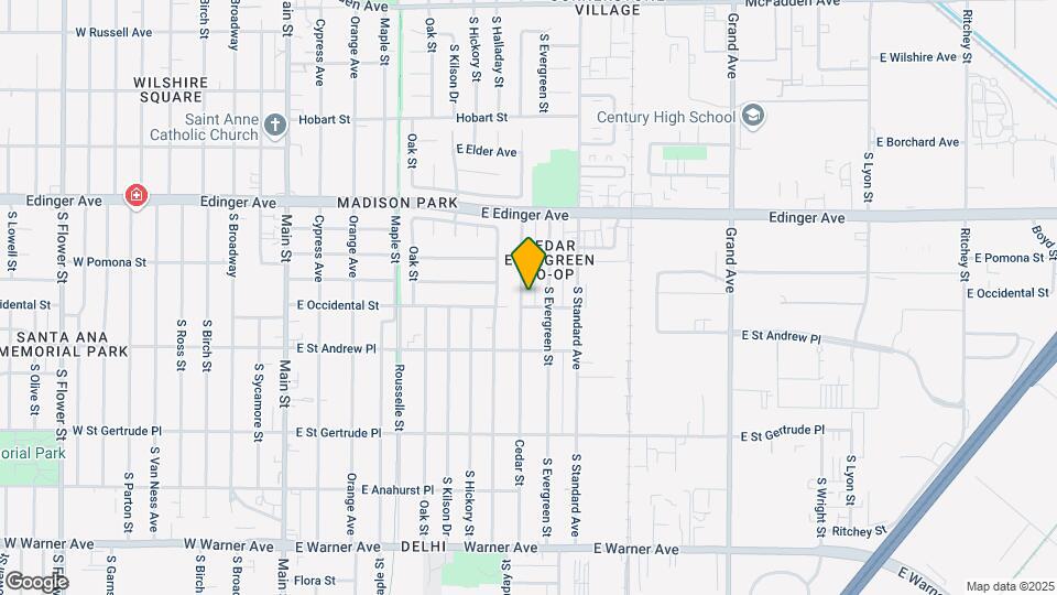 1817 Cedar St Map and Location Details