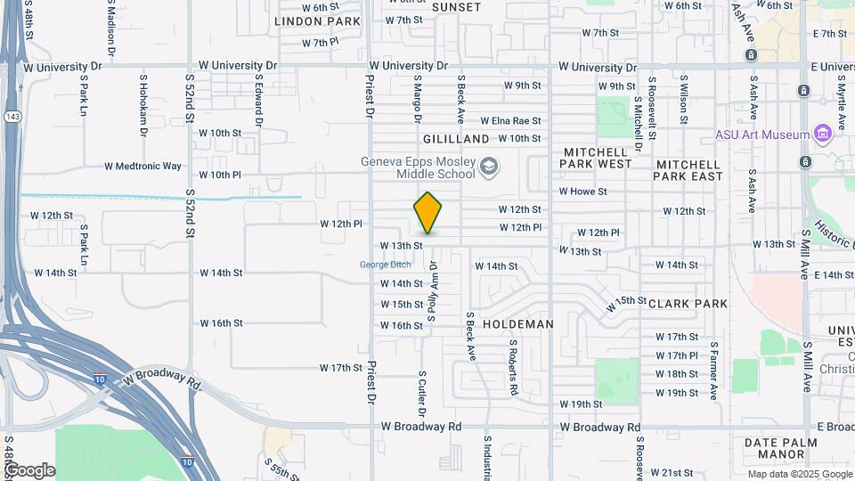 1302 W 13th St Map and Location Details
