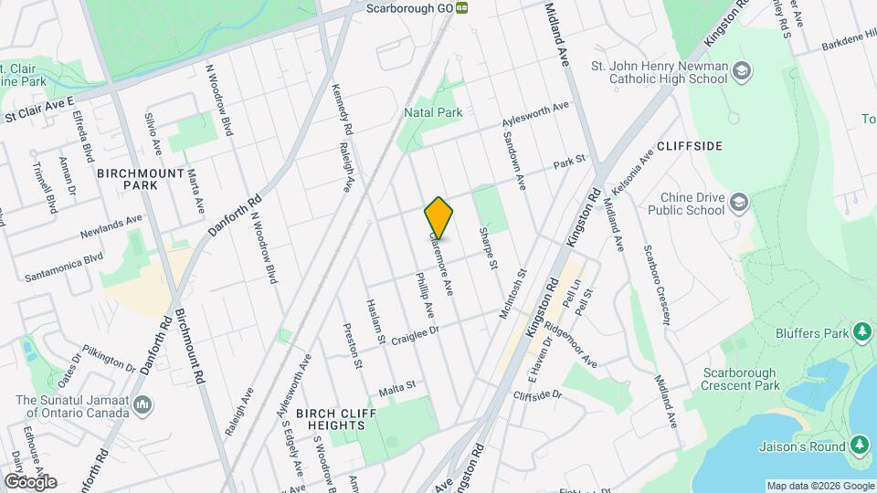 83 Claremore Av Map and Location Details