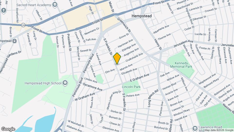 196 S Franklin St Map and Location Details