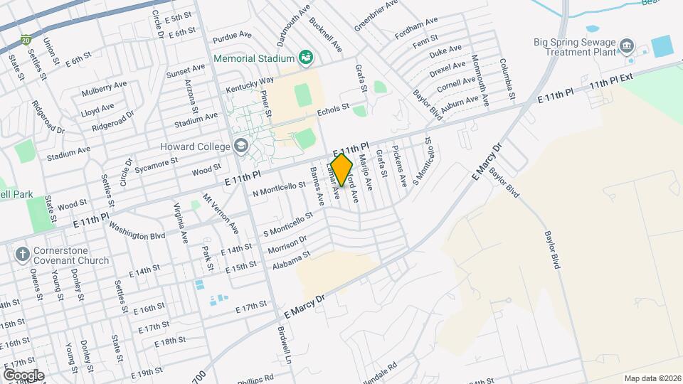 1303 Lamar Ave Map and Location Details