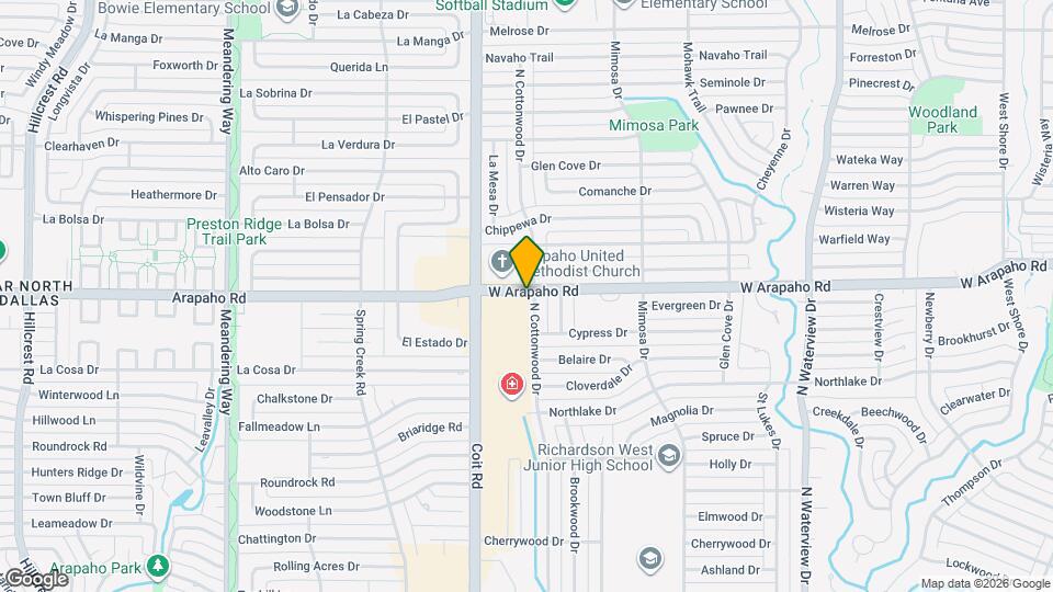 1013 N Cottonwood Dr Map and Location Details