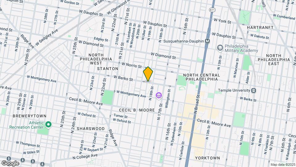 1806 W Berks St Mapa y Detalles de la Ubicación