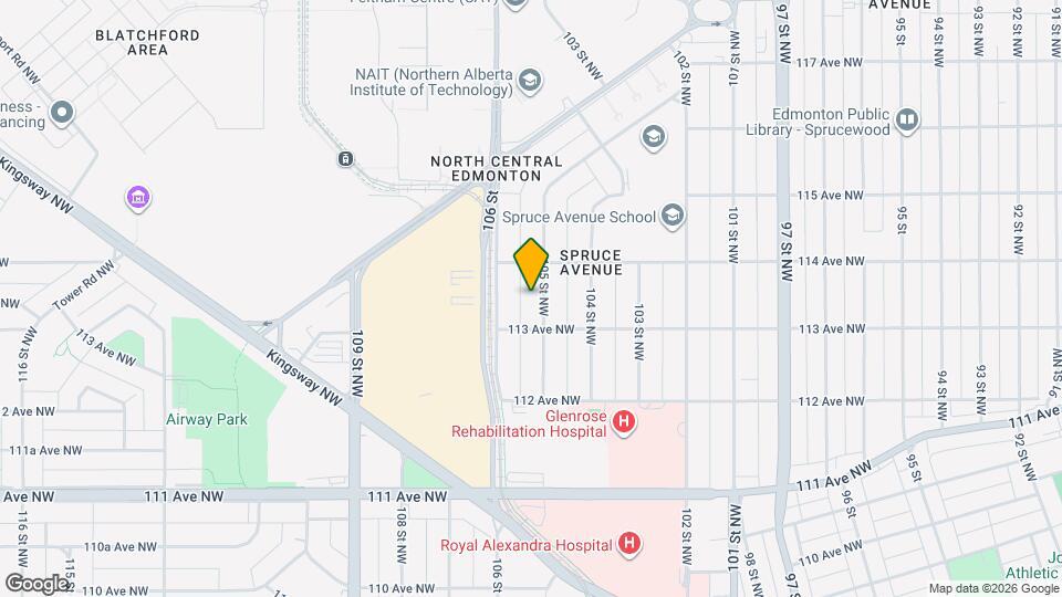 11318-11105 105 St NW Map and Location Details