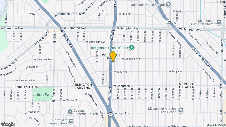 4548 N 76th St Map and Location Details