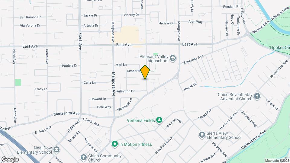 2245 Ceanothus Ave Map and Location Details