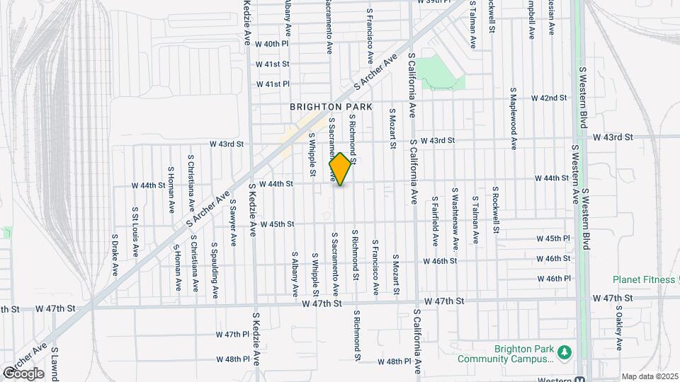 4411 S Sacramento Ave, Unit 2 Map and Location Details