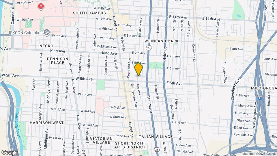 1216 Indianola Ave Map and Location Details