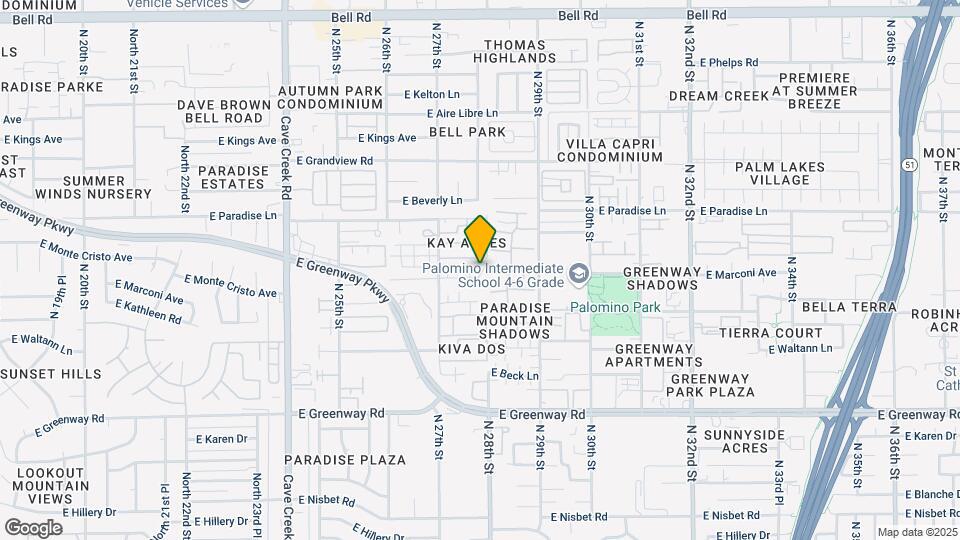 2740 E Marconi Ave Mapa y Detalles de la Ubicación