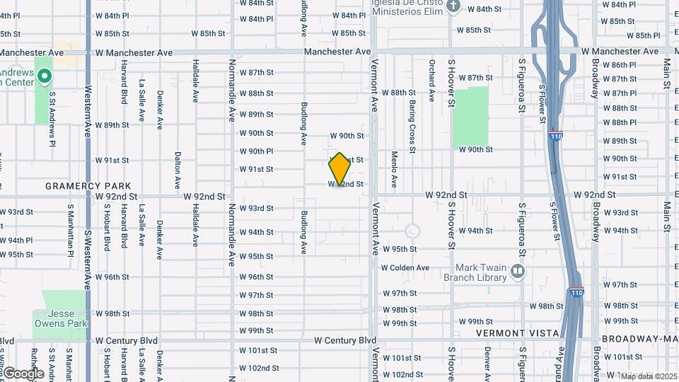 1050 W 92nd St Map and Location Details