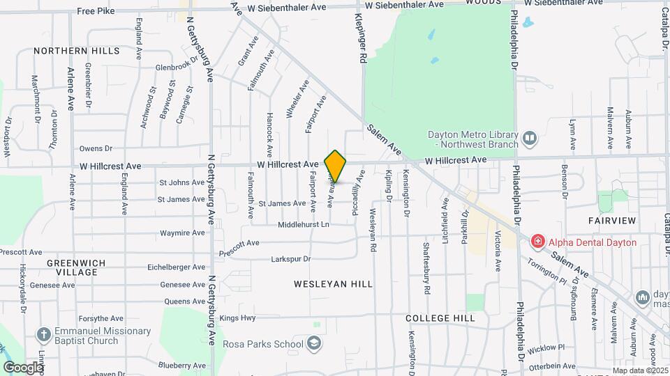 2214 Alpena Ave Map and Location Details