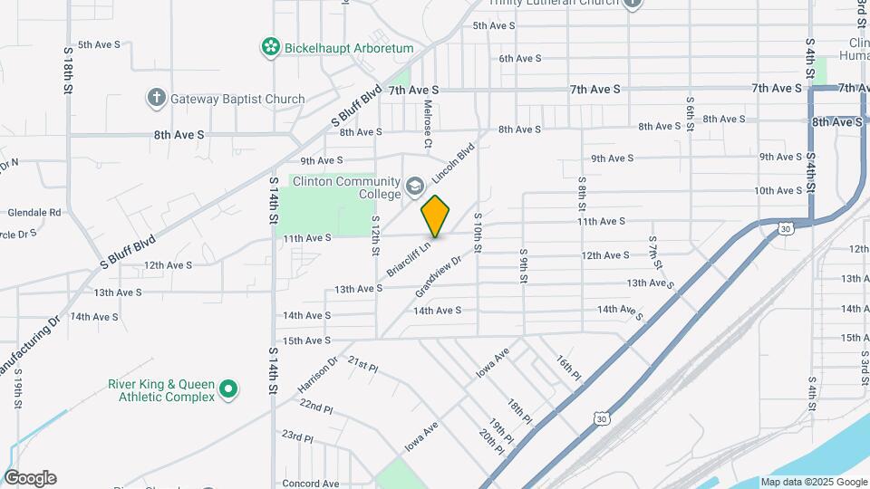 1111 Briarcliff Ln Mapa y Detalles de la Ubicación