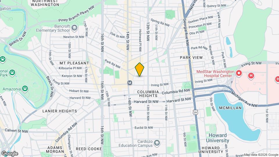 1346 Kenyon St NW Map and Location Details