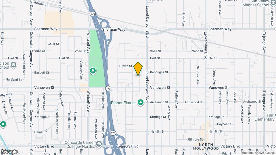 6843 Vantage Ave Mapa y Detalles de la Ubicación