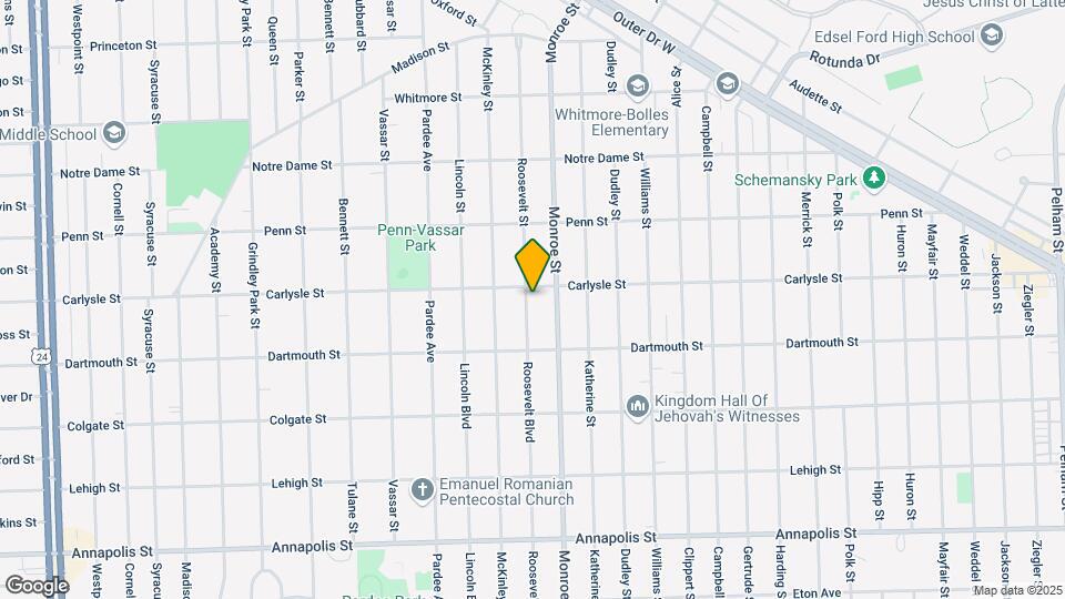 3721 Roosevelt St Mapa y Detalles de la Ubicación
