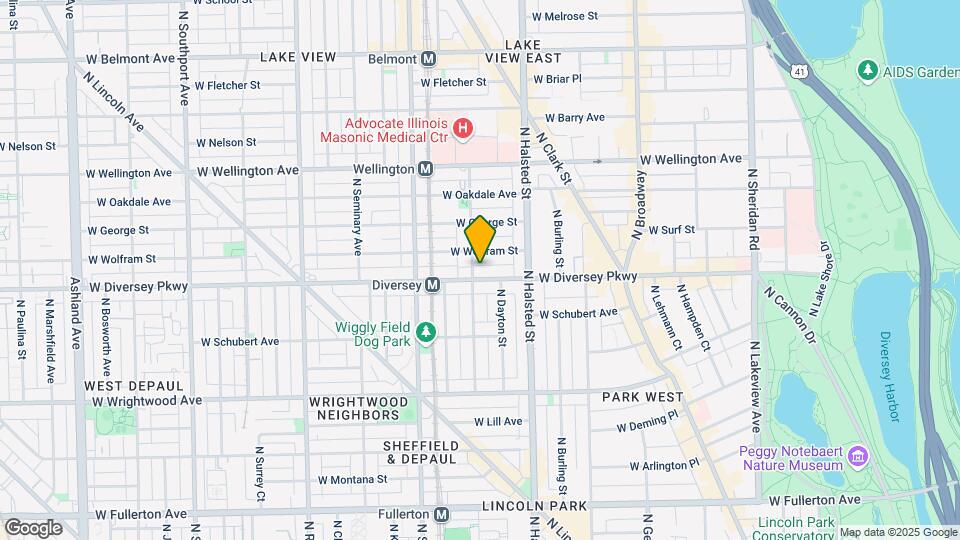 852 W Diversey Pkwy Map and Location Details