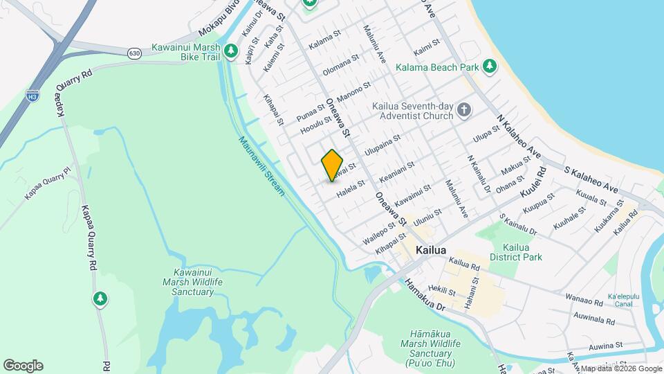 621 Auwai St Map and Location Details