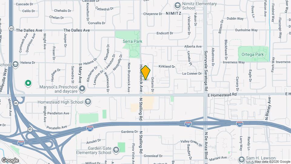 1662 Hollenbeck Ave Map and Location Details