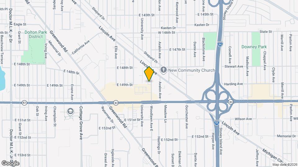 14846 Woodlawn Ave Map and Location Details