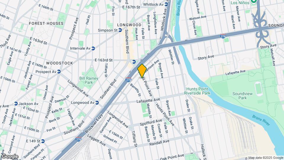 887-889 Hunts Point Ave Mapa y Detalles de la Ubicación