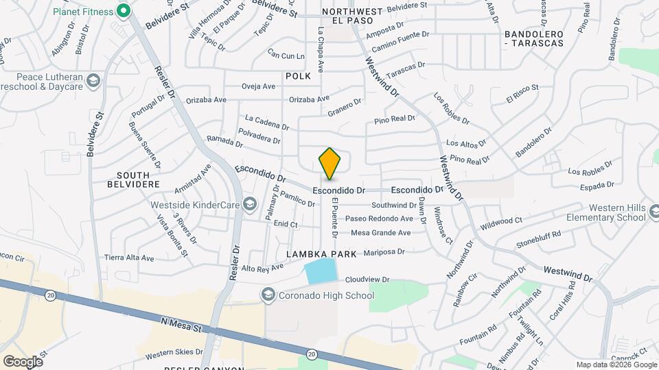 6832 Escondido Dr Map and Location Details