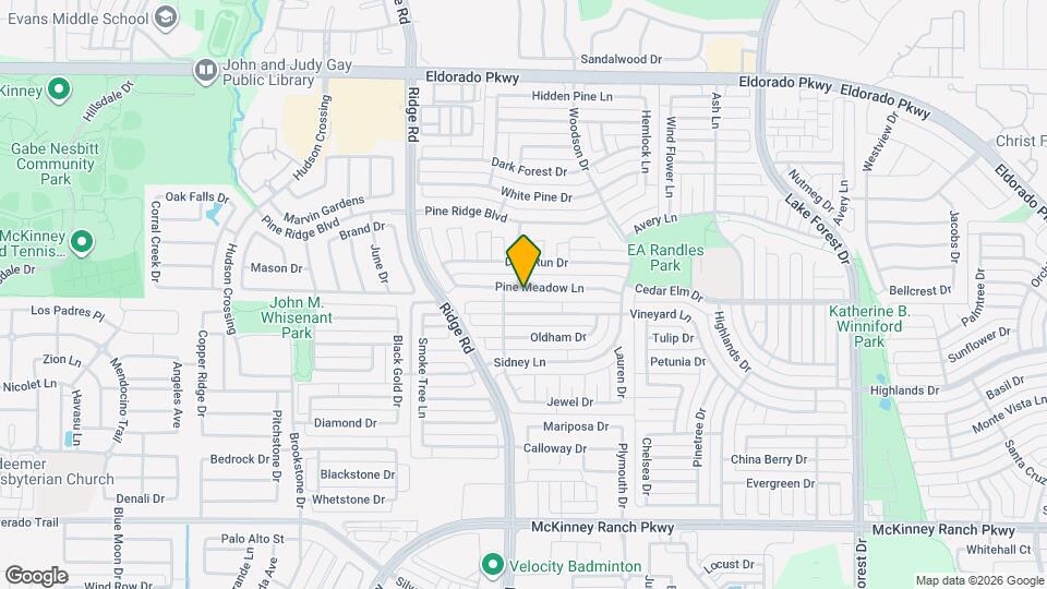 5925 Pine Meadow Ln Map and Location Details