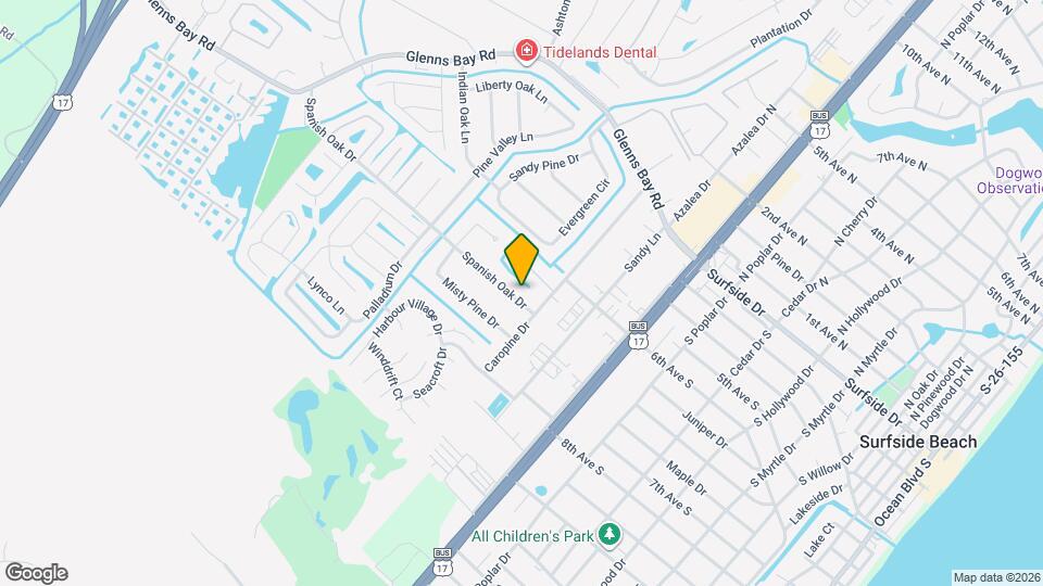 104 Spanish Oak Dr Map and Location Details