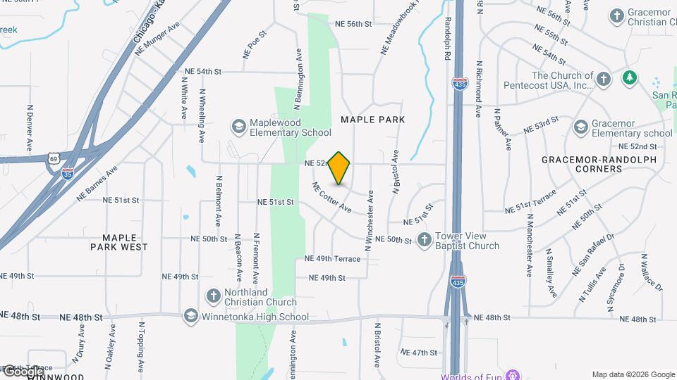 5130 N Baxter Ave Map and Location Details