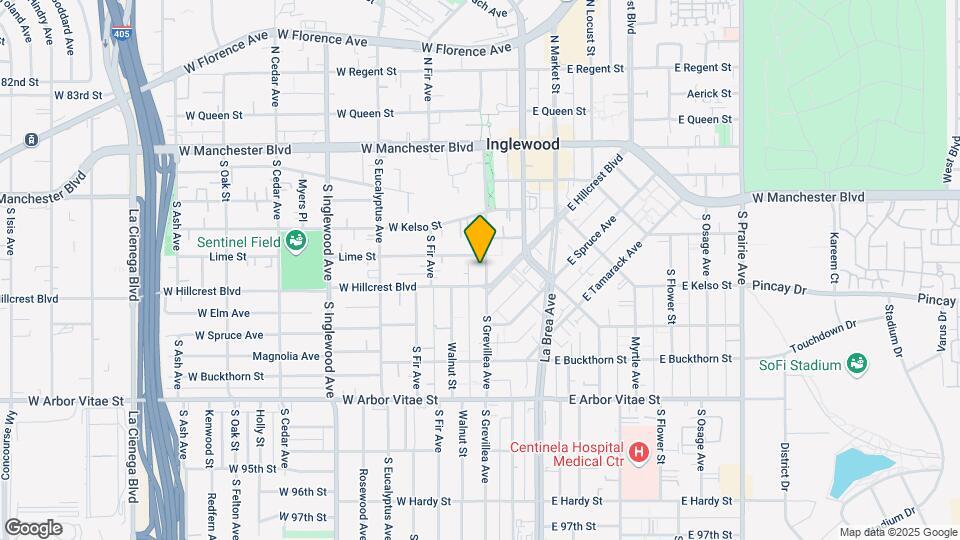 515 S Grevillea Ave Mapa y Detalles de la Ubicación