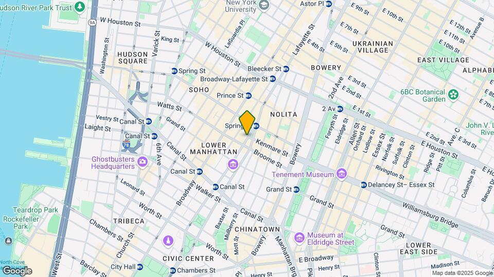 210 Lafayette St Mapa y Detalles de la Ubicación