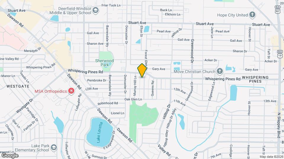 1909 Forest Glen Dr Map and Location Details