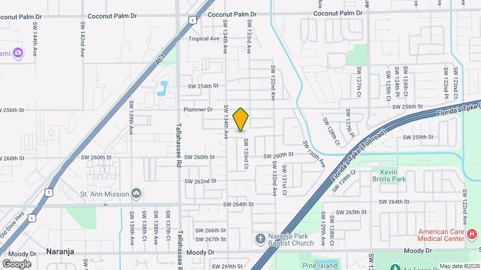 13351 SW 258th Terrace Map and Location Details