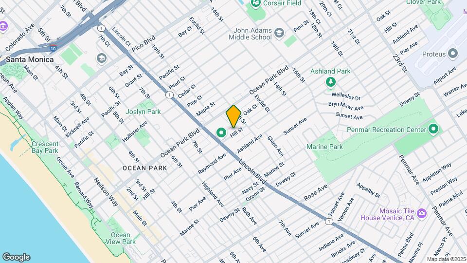 1005 Hill St Mapa y Detalles de la Ubicación