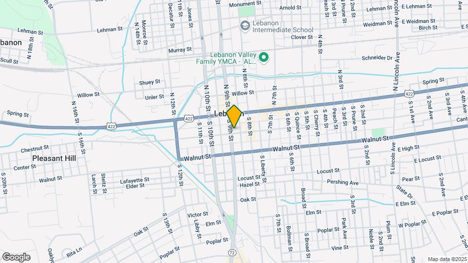 831 Chestnut St Map and Location Details