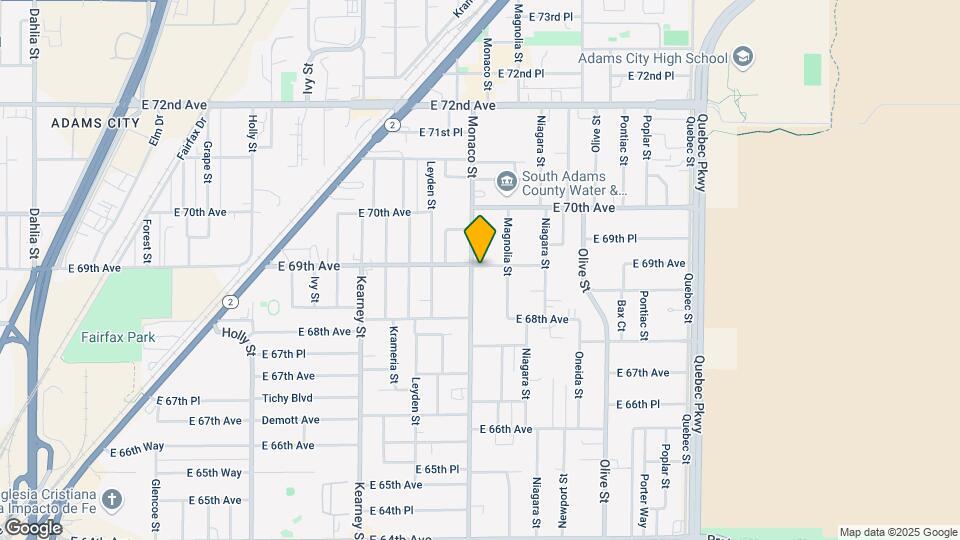 6890 N Monaco St Pkwy Map and Location Details
