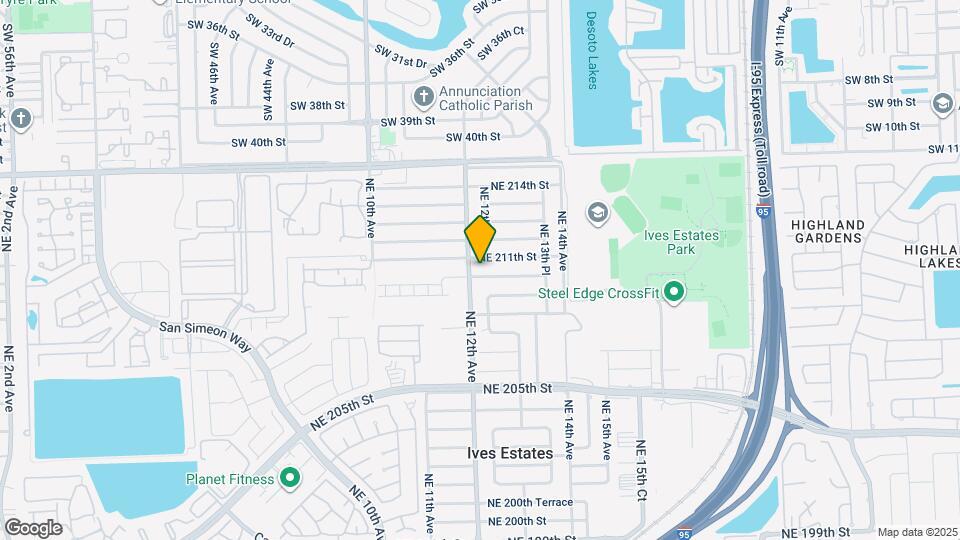 1221 NE 210th Terrace Map and Location Details