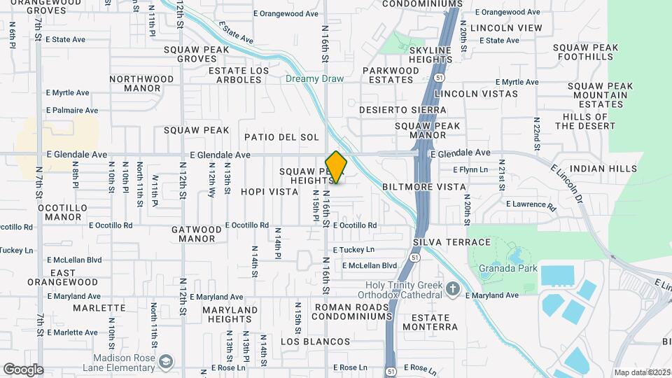 1611 E Lamar Rd Map and Location Details