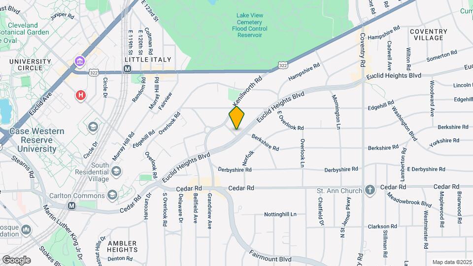 2501 Euclid Heights Blvd Map and Location Details