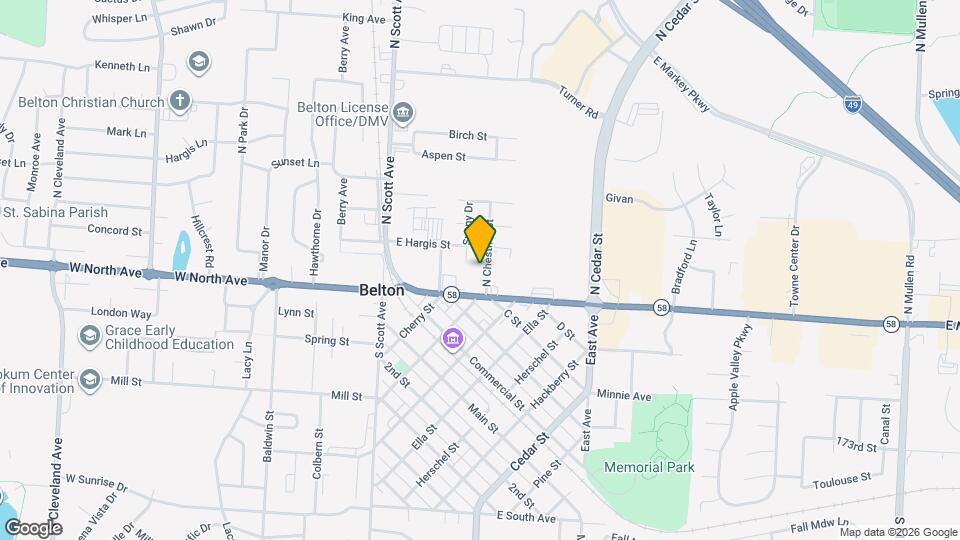 108 N Chestnut St Map and Location Details