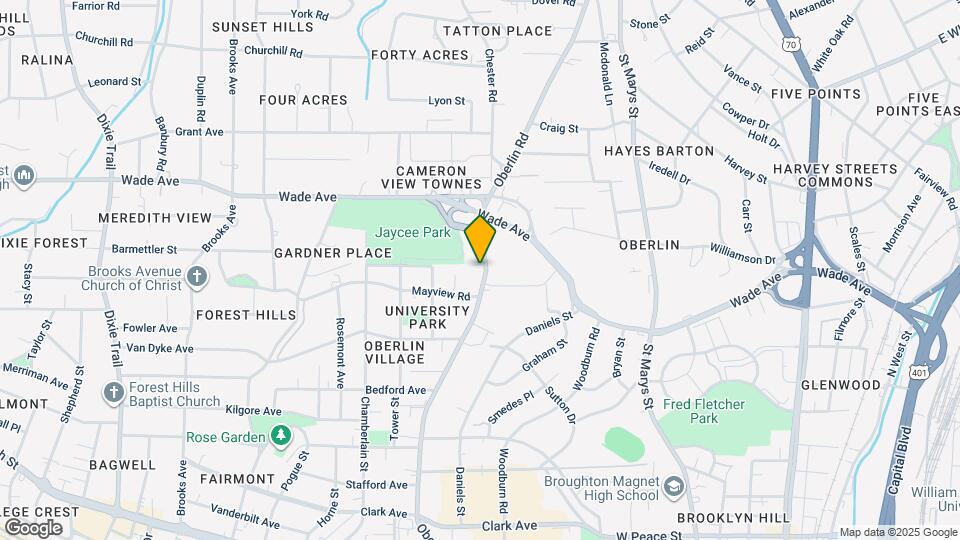 1027 Oberlin Rd Map and Location Details