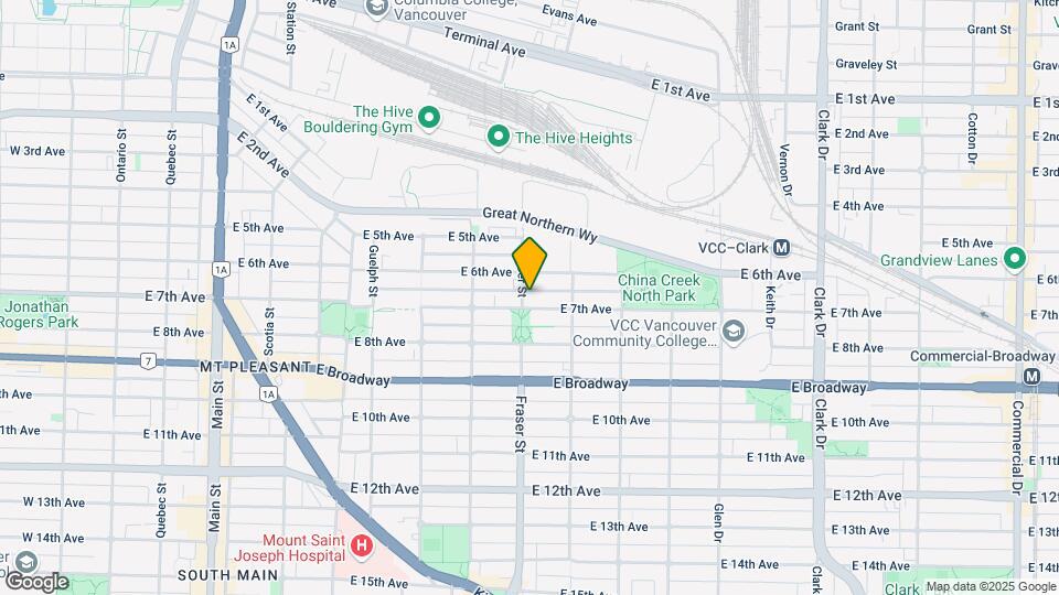 2250 E 7th Ave Map and Location Details