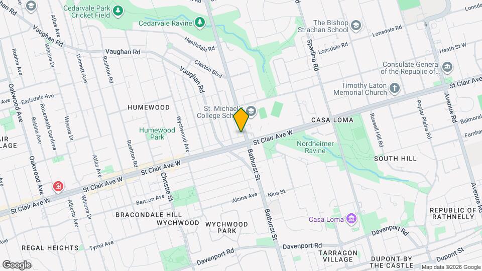 1486 Bathurst St, Unit 503 Map and Location Details