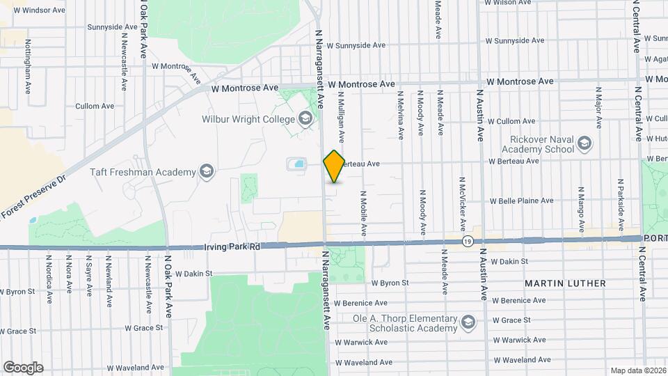 4123 N Narragansett Ave, Unit Garden Map and Location Details