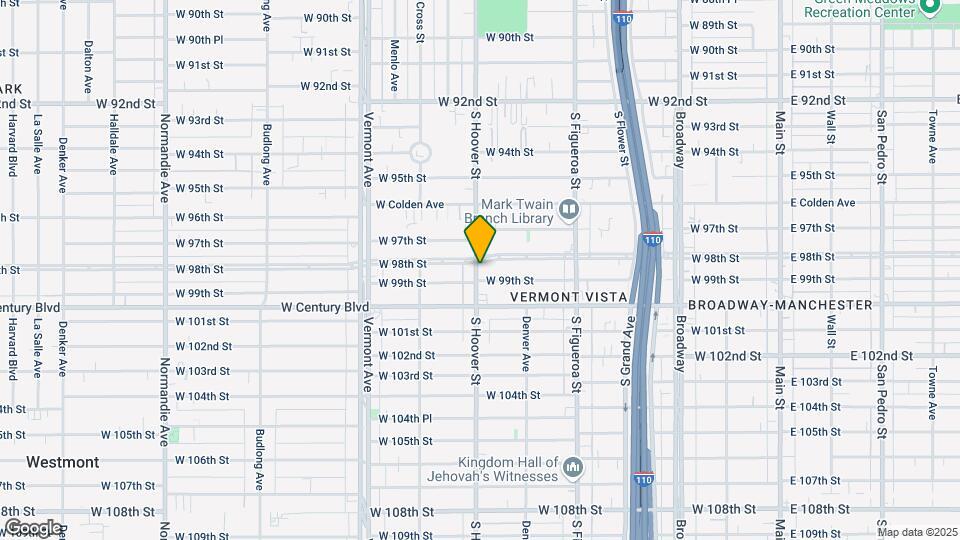 9816 S Hoover St Map and Location Details