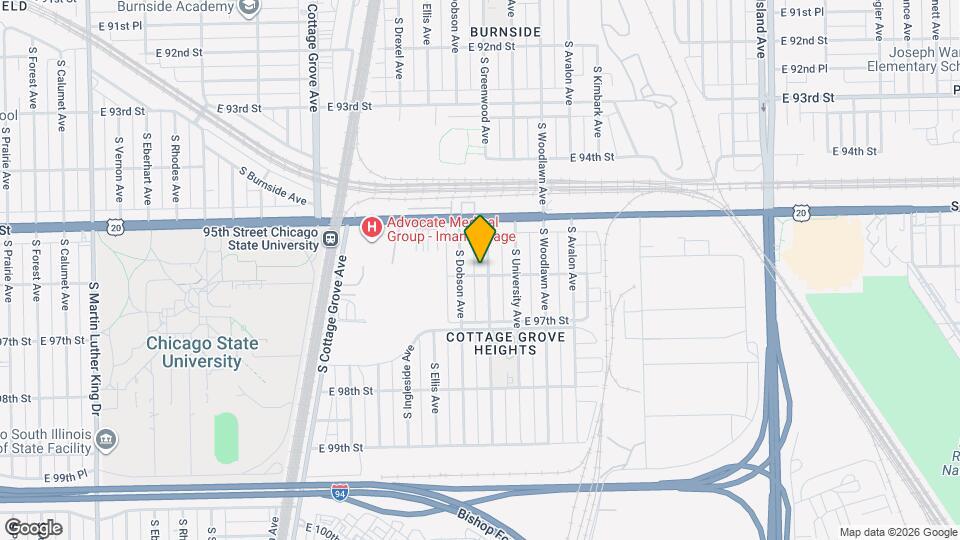 9552 S Greenwood Ave Map and Location Details