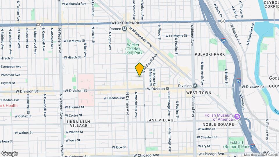 1914 W Crystal St Map and Location Details