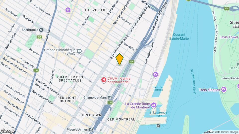 1027 Saint-Hubert Rue Map and Location Details